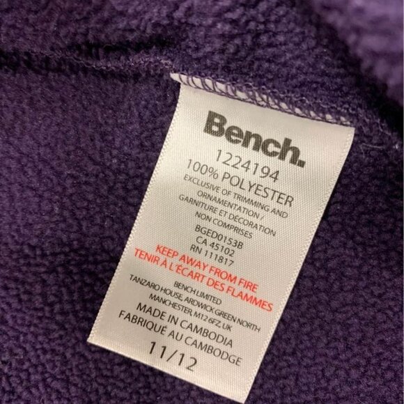 BENCH Fleece Jacket. Purple. Size 11/12. Excellent Condition. High Neck. - Picture 10 of 10